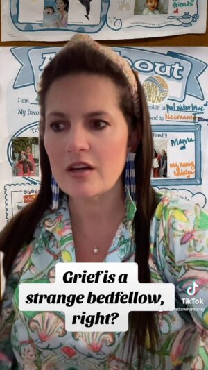 Dawn McCoy Instagram - Grief is a really strange bedfellow.
It’s CRAZY how grief works.💔
Or… “how a blind, disabled preschooler’s homework assignment unleashed some raw grief today for his mom.”🩵💁🏻‍♀️🩷