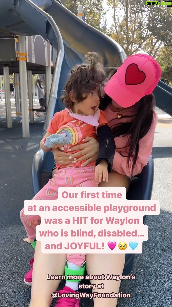 Dawn McCoy - 3 Likes - Hope your weekend brings you as much JOY as our first visit to an accessible playground - built for disabled kiddos like Waylon - brought us!
Waylon was soooo excited and HAPPY!
Our guy definitely has a need for speed.
Thank you, Uncle Cheese @heychrisrichards for capturing this special moment!
We can’t wait to get back to the slide!
And, God bless accessible playgrounds - and the cities and sponsors who make them happen!🩵🩷🌈
•
Playground: Aidan’s Place on Sepulveda
My top: @loft