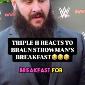 Denise Salcedo Instagram - TRIPLE H HAS THE BEST REACTION TO BRAUN STROWMAN’S BREAKFAST ORDER!!🤣🤣🤣

I hope this made you laugh! 😆 This is a clip from my interview with Braun Strowman back at the WWE FYC event in 2018. I had asked Braun Strowman about what his typical breakfast order, meanwhile Triple H and Stephanie were doing another interview next to us. So, while Braun was running down his order, Triple H just happen to overhear what he was saying and shared his thoughts on Braun’s answer! 🤣👏🤣👏🤣👏 

LMAO IF THIS CLIP MADE YOU LAUGH LET ME KNOW IN THE COMMENTS! I’ll be looking out for your reactions on this! 🤣🤣🤣 

#wwe #worldwrestlingentertainment #wwefunny #braunstrowman #tripleh #wrestlemania #wrestling  #prowrestling #wwesuperstars #wweuniverse #wwereels