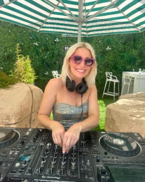 Denise Van Outen Instagram - @discoliscious IBIZA @bambukuibiza Pool Party 🪩🎧🇪🇸☀️ 
Jewellery @wish_jewellery 
Cape @woowooboutique 
@pioneerdjglobal