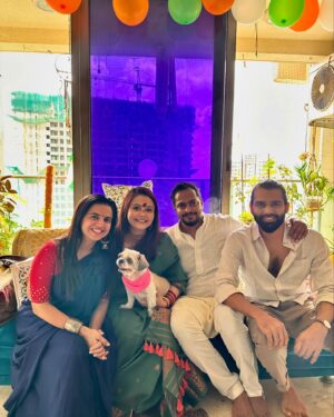 Devoleena Bhattacharjee Instagram - “Celebrating the divine journey to motherhood with the sacred Panchamrit ritual, where tradition and love blend to bless the mother and her unborn child with health, prosperity, and joy during this beautiful chapter of life.” 😍🥰❤️🧿 

#panchamrit #mytribe #mypeople #soontobeparents #momtobe #dadtobe #blessed #gratitude #ganpatibappamorya #prayers