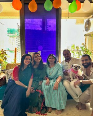 Devoleena Bhattacharjee Instagram - “Celebrating the divine journey to motherhood with the sacred Panchamrit ritual, where tradition and love blend to bless the mother and her unborn child with health, prosperity, and joy during this beautiful chapter of life.” 😍🥰❤️🧿 

#panchamrit #mytribe #mypeople #soontobeparents #momtobe #dadtobe #blessed #gratitude #ganpatibappamorya #prayers