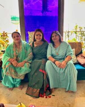 Devoleena Bhattacharjee Instagram - “Celebrating the divine journey to motherhood with the sacred Panchamrit ritual, where tradition and love blend to bless the mother and her unborn child with health, prosperity, and joy during this beautiful chapter of life.” 😍🥰❤️🧿 

#panchamrit #mytribe #mypeople #soontobeparents #momtobe #dadtobe #blessed #gratitude #ganpatibappamorya #prayers
