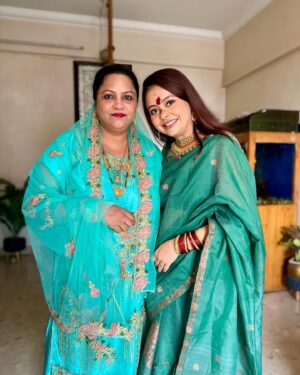 Devoleena Bhattacharjee Instagram - “Celebrating the divine journey to motherhood with the sacred Panchamrit ritual, where tradition and love blend to bless the mother and her unborn child with health, prosperity, and joy during this beautiful chapter of life.” 😍🥰❤️🧿 

#panchamrit #mytribe #mypeople #soontobeparents #momtobe #dadtobe #blessed #gratitude #ganpatibappamorya #prayers