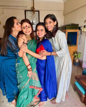 Devoleena Bhattacharjee Instagram - “Celebrating the divine journey to motherhood with the sacred Panchamrit ritual, where tradition and love blend to bless the mother and her unborn child with health, prosperity, and joy during this beautiful chapter of life.” 😍🥰❤️🧿 

#panchamrit #mytribe #mypeople #soontobeparents #momtobe #dadtobe #blessed #gratitude #ganpatibappamorya #prayers