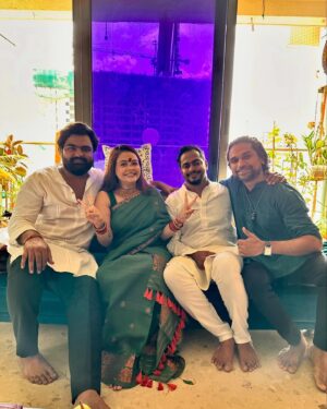 Devoleena Bhattacharjee Instagram - “Celebrating the divine journey to motherhood with the sacred Panchamrit ritual, where tradition and love blend to bless the mother and her unborn child with health, prosperity, and joy during this beautiful chapter of life.” 😍🥰❤️🧿 

#panchamrit #mytribe #mypeople #soontobeparents #momtobe #dadtobe #blessed #gratitude #ganpatibappamorya #prayers