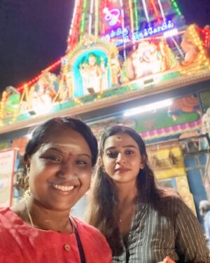 Divya Ganesh Instagram - Today morning என் அப்பன் முருகன் தரிசனம் சிறுவாபுரி….