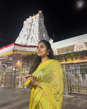 Divya Vadthya Instagram - Happiness is visiting tirumala ❤️

#govinda #tirumala #positivevibes #cosmic #energy
