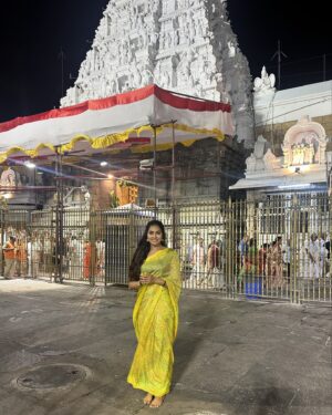 Divya Vadthya Instagram - Happiness is visiting tirumala ❤️

#govinda #tirumala #positivevibes #cosmic #energy