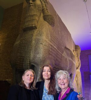 Elif Şafak Instagram - At the British Museum, this was an extraordinary event with the great Mary Beard. Flanked by remarkable lamassu sculptures, we talked about my new novel #thereareriversinthesky We talked about some of the central themes in the book, including cultural heritage and memory, and how these massive sculptures of Ancient Mesopotamian civilisations have ended up in the British museum. We discussed at length how leading museums today need to engage in the important debate about the complexities and mistakes of the past and how they also need to actively engage in finding a new inclusive narrative and a constructive way forward with regards to the future of these beautiful artefacts. We talked about some of the most complex and urgent and universal issues, including questions about cultural preservation, repatriation and international collaboration. Literature can be a calm and nuanced space to open up the most pressing issues of our times. Thank you for this magical evening. Being in the presence of objects so impossibly old was profoundly inspiring. With the amazing Helena Kennedy and @caoilfhionngallagher by a lamassu #culturalheritage #britishmuseum #lamassu #untoldstories #fictionmatters #storytellers 📚📚📚Yeni romanımla ilgili British Museum'da düzenlenen etkinlikten, tarih ve kültür ve edebiyat
