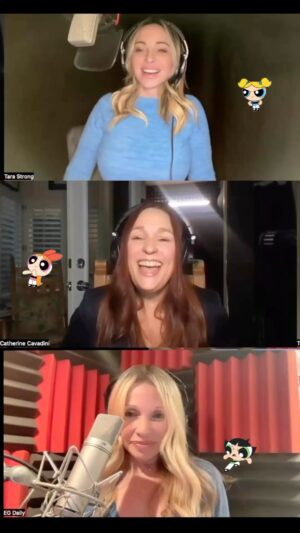 Elizabeth Daily Instagram - Thanks for all the love @multiversusgame fans 🩷🩵💚 we are SO grateful & so happy y’all love playing as the #powerpuffgirls @catherinecavadini @realegdaily