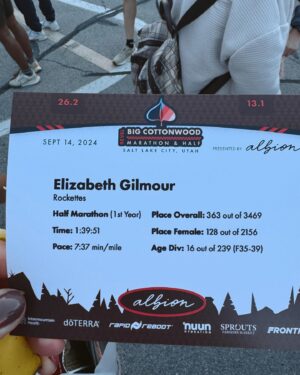 Elizabeth Smart Instagram - The second picture is from the last official timed half marathon I ran. I was pregnant with my youngest daughter and every step of the way was a struggle! Fast forward to today I halved my time, set a PB, and had a blast. When I began running I was not fast at all, in fact my youngest brother could out walk my run. I’m so proud of the running journey I’ve been on, today makes all the early mornings, tired afternoons, hours and hours of running and speed training feel like and perhaps serves me as a reminder that if I make up my mind and commit to a goal and stay consistent anything is possible.