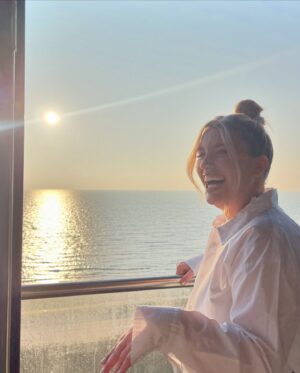 Ella Henderson Instagram - BLACKPOOL 🖤 … it’s giving golden hour, dirty windows, tractor & tower 🚜🗼 … Very DEMUREEEE … xxx E x