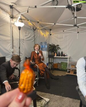 Emma Laird Instagram - One whole year of A Haunting In Venice!!! we were all on strike last year so here’s some lovely memories from making this movie. What a silly ol’ time we had ❤️👻