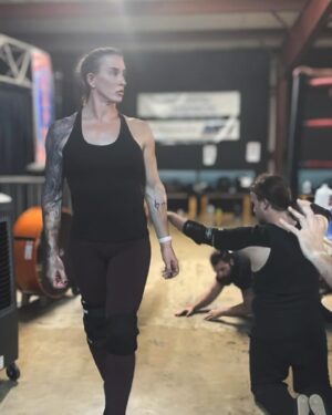 Gabbi Tuft Instagram - The crucifixion of @vertvixen and the tremendous efforts behind this iconic moment.
-
One month ago I envisioned this moment while driving home from practice. 
-
22 extras, hair, makeup, production crew, choreography, one ref, and two wrestlers that wanted to create the most cinematic moment in independent wrestling history - we did exactly that.
-
Multiple dress rehearsals, engineering a pulley and drop system for the chains and cuffs, costuming, and ongoing production coordination were all necessary to pull off this iconic moment.
-
Thank you to everyone that participated in this monstrous lift. I see you, and I’m grateful for all of you.
-
Photo 1: @themickeyfitzpatrick bringing Mother to life.
-
Photo 2: @themickeyfitzpatrick & @herhandstyles putting the final touches on Mother.
-
Photo 3: @congo_demon , Mother’s first born child of fire.
-
Photo 4: @hodorthebearded Mother’s second born of fire.
-
Photo 5: Mother with her children of fire.
-
Photo 6: Going over the match with referee @rickyzamora74 
-
Photo 7: Rehearsing Mother’s entrance with her Children of Salvation.
-
Photo 8: The Children of Salvation entering the arena.
-
Photo 9: @vertvixen, AKA: “Player 1.” Thank you for the endless hours of training, for being a boss bitch, a warrior in the ring, and a complete angel outside the ring. You’re amazing and it was an honor to work with you.
-
Photo 10: @lexlockwoodis as “Brother Vixen.”
-
Photo 11: Dress rehearsal of the crucifixion. 
-
Photo 12: The crucifixion of Vert Vixen.
-
#Wrestling #Mother