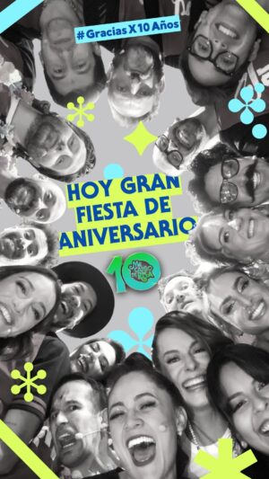 Gabriela Platas Instagram - No hay mejor plan que este y tienes que aceptarlo.
Celebra con nosotros a las 8 PM por @micanalcinco 
#GraciasX10Años