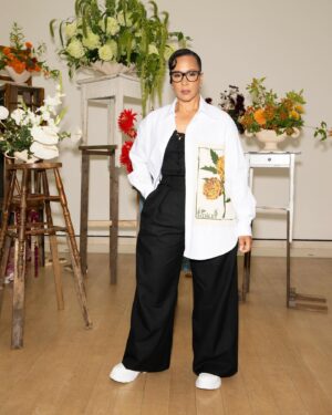 Golda Rosheuvel Instagram - I have been waiting for The first @ss_daley 
Womenswear collection for a long time and it didn’t disappoint!  Congratulations to you all. Big love for this designer and team. Thank you x
 
“No suffix, prefix or quotes”
SS25 Womenswear show in the @royalacademyarts
 
Wearing SS24
marigold set.

Hair @dionnesmithhair 
Makeup @kennethsohmakeup