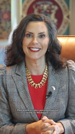 Gretchen Whitmer Instagram - Are you voting early? By mail? Heading to the polls? No matter what your voting plan is, you can get all your election questions answered by going to michigan.gov/vote – and encourage your friends to go too!