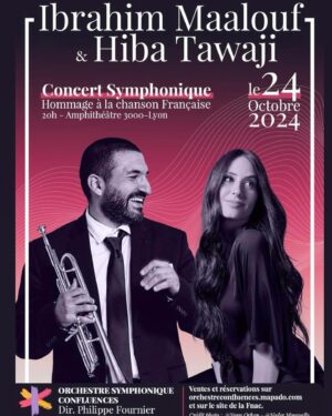Hiba Tawaji Instagram - Swipe for a SURPRISE 🫶

#HibaTawaji x @ibrahimmaaloufofficial ❤️

Le 24 octobre 2024 
#Lyon 📍