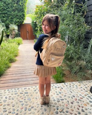 Hilary Duff Instagram - My queen. My boss. My CEO. My top dog. My big cheese. My kindergartener. Let’s go baby girl!!! 
How does she know it’s my life’s work to chase her around with the hair brush all morning to make sure we don’t have a melt down about a hair out of place????