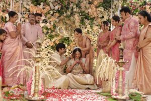 Ishaani Krishna Instagram - Wishing Ozy and Aswin a lifetime of happiness 🤍🤍🤍

 Images Shot by : @skabhijithphotography 

Saree : @mloft_by_joeljacobmathew 

Stitched by : @santinni.in 

Make up and Hair : @brahma_hairandmakeup