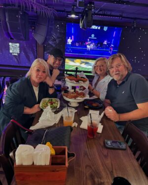 Jann Arden Instagram - We are at Garth and Trisha's restaurant in Nashville. It's called friends in low places. So these are our friends in low places, @connieraeharrington and jonmabe... we tried to have a conversation but it was a battle of the bands! And they don't take breaks! The food was amazing, our iced teas were exactly what we needed on this hot day. Chris and I are always happy to support Artists who Embrace diversity!! @garthbrooks @trishayearwood