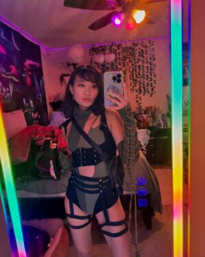 Jeannie Elise Mai Instagram - Pack with me to Burning Man!! Uploaded to yt again after 5 years 🥹 come play dress up with me & follow my process as I navigate being a burn virgin 🫶✨ link in bio. thank u to my 333angel @hooping_meow for helping me style my fits for the burn ❤️‍🔥🪽🐦‍🔥