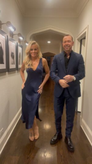 Jenny McCarthy-Wahlberg Instagram - Walking into our next ten years like! Happy 10th Anniversary Baby! So excited to share the rest of forever with you! One decade down, eternity to go! ❤️🥂🎉♾️💫🕺🏼💃 

#love #relationships #marriage #happy #anniversary #motivation #inspiration #wedding