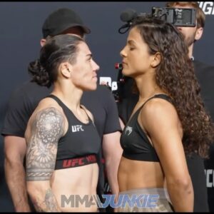 Jéssica Andrade Instagram - Intensity in the faceoff for the all-Brazil battle with Jessica Andrade vs. Natalia Silva 🔥 #UFCVegas97

🔗 FULL INTERVIEW IN BIO