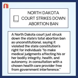 Jessica Yellin Instagram - NORTH DAKOTA STRIKES DOWN ABORTION BAN
A North Dakota court just ruled the state’s total abortion ban unconstitutional, violating residents’ rights to health care autonomy and privacy.

The Center for Reproductive Rights, which was a lead plaintiff in the suit that overturned the law, said the new ruling “means it is now much safer to be pregnant in North Dakota.”

Judge Bruce Romanick wrote in his opinion that “The North Dakota Constitution guarantees each individual, including women, the fundamental right to make medical judgments affecting his or her bodily integrity, health, and autonomy, in consultation with a chosen health care provider free from government interference. This section necessarily and more specifically protects a woman’s right to procreative autonomy — including to seek and obtain a pre-viability abortion.”

There are currently no abortion clinics in North Dakota, but this ruling means doctors at hospitals can provide patients emergency care without fear of prosecution and penalty.

Does this ruling surprise you? Let us know in comments.