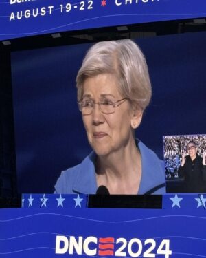 Jill Wine-Banks Instagram - The sea of white and the tears of Warren are moving. The anticipation of Beyoncé or Swift palpable.