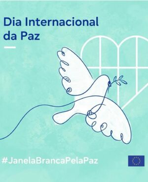 Joana Araújo Instagram - Junta-te ao movimento pela PAZ! Hoje, dia 21 de setembro, Dia Internacional da Paz, vamos unir-nos por todos os que vivem em contexto de guerra e exigir aos líderes mundiais o fim dos conflitos.
.
Convido-vos a juntarem-se a nós neste movimento e a pendurarem na vossa janela um tecido branco (bandeira, lençol, fronha, toalha ou qualquer outro pano branco), depois  publiquem uma foto ou vídeo (em modo público), com a hashtag #JanelaBrancaPelaPaz e menção à página oficial @janelabrancapelapaz
.
Junta-te a nós e da tua #JanelaBrancaPelaPaz exige a mudança. #JanelaBrancaPelaPaz #DiaInternacionalDaPaz #PeaceDay
@JanelaBrancaPelaPaz @ONUPortugal @UNICEFPortugal @NacoesUnidas