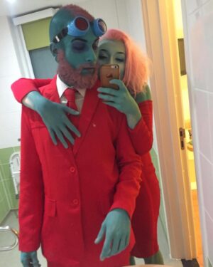 Juno Birch Instagram - This alien is getting married 💍 👽❤️🧔🏻‍♂️ spent so many years with @phillywillylopes and so many adventures and today he proposed ❤️