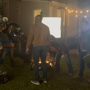 Katja Herbers Instagram - Evil. You gift of a show. Gift of a people. Can’t make a good “final” caption now but wanted to share these BTS bits today. Will post more this week. Blurry pic with @aasif is right after he and I filmed our final scene together 😢❤️ Last slide is @coltermikecolter appalled/amused (you decide) by my covering of “the Antichrist”with a pacifier, a bit we came up with on the day. See ya later. Thanks for being weird with us. 😈