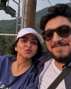 Kaustubha Mani Instagram - Soul-tied 🧿❤️🧿 
#adventure #couple #explore #eaglecoaster #fun #goals #highinthesky #instagram #instagood #instalike #life #magic #mountains #outdoors #photooftheday #sunset #thriller