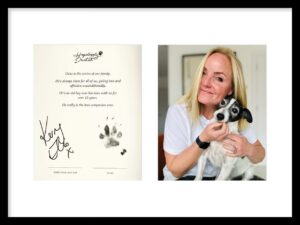 Kerry Ellis Instagram - I’m so excited to support this heart-warming campaign, Hopelessly Devoted 🐾 to support Celia Hammond Animal Trust.

As part of this special fundraiser, we’ve written a personal story about the love I have for my dog, signed it alongside a photograph of us both, and Ocho has signed it too with a paw print 🐾

visit www.hopelesslydevoted.auction

@depechemode
@thehowardjones @schillermusic
@lorrainekellysmith @sirrodstewart
@penny.lancaster @gabbylogan
@patsykensit @sharleenspiteri
@jossstone @craigdoyle @johnnydepp
@claudiawinkle @glynisbarber @tvrichardarnold
@kerryellis_79 @arlenephillips #martingore #hopelesslydevoted 

@celiahammondanimaltrust  @aldridgeuk

Thank you 🙏 

www.hopelesslydevoted.auction