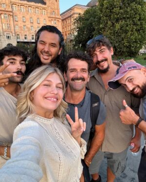 Klelia Andriolatou Instagram - Filming in breathtaking Budapest 🇭🇺 @maestroinblue.tvseries 
Ps: yes, I miss you already •