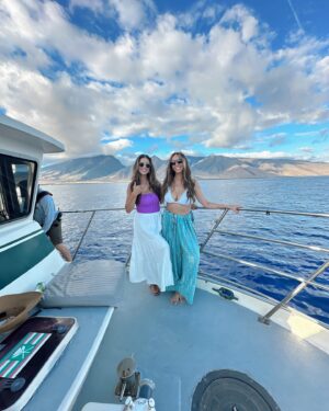 Kristen Doute Instagram - This pretty lady is engaged!!! Congratulations @kristendoute & @luke__broderick! He went fishing and caught a fiancé!  We love you two so so much! It was an honor to be included in this special moment! Love you two! Cheers to happily ever after! 

#kristendoute #niasanchez #engaged #niatravels #maui #mauifishingboat
