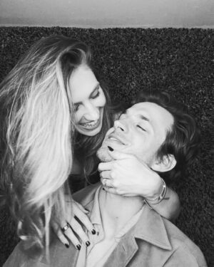 Lara Pictet Instagram - Happy Anniversary to the man who makes every day better 🤍 
I would need to write a script to tell you all the ways I love you. So for the moment, all I’ll say is… I’m grateful for all the ups, all the downs and all the moments in between because they allowed us to be here today 🖤
I can’t wait to marry you!!