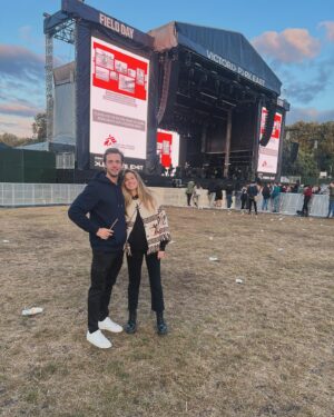 Lara Pictet Instagram - Happy Anniversary to the man who makes every day better 🤍 
I would need to write a script to tell you all the ways I love you. So for the moment, all I’ll say is… I’m grateful for all the ups, all the downs and all the moments in between because they allowed us to be here today 🖤
I can’t wait to marry you!!