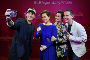 Lea Salonga Instagram - She’s here!!! My wax likeness is complete and has been officially unveiled! Thanks to our friends @solaireresort for the perfect launch venue! 

My twin will be ready to welcome visitors to Madame Tussaud’s Singapore starting September 20! @mtssingapore #LEAgendaryMTSG