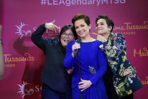 Lea Salonga Instagram - She’s here!!! My wax likeness is complete and has been officially unveiled! Thanks to our friends @solaireresort for the perfect launch venue! 

My twin will be ready to welcome visitors to Madame Tussaud’s Singapore starting September 20! @mtssingapore #LEAgendaryMTSG