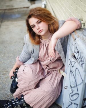 Lexi Rabe Instagram - Everyone always tells me how much I look like my mom. My mom had a red haired bob at my age and this is actually her jacket and dress. I am totally channeling my mom‘s inner 90’s alternative grunge teenage angst here. Love ya mom 
📸 @jessicarabephoto #90schick