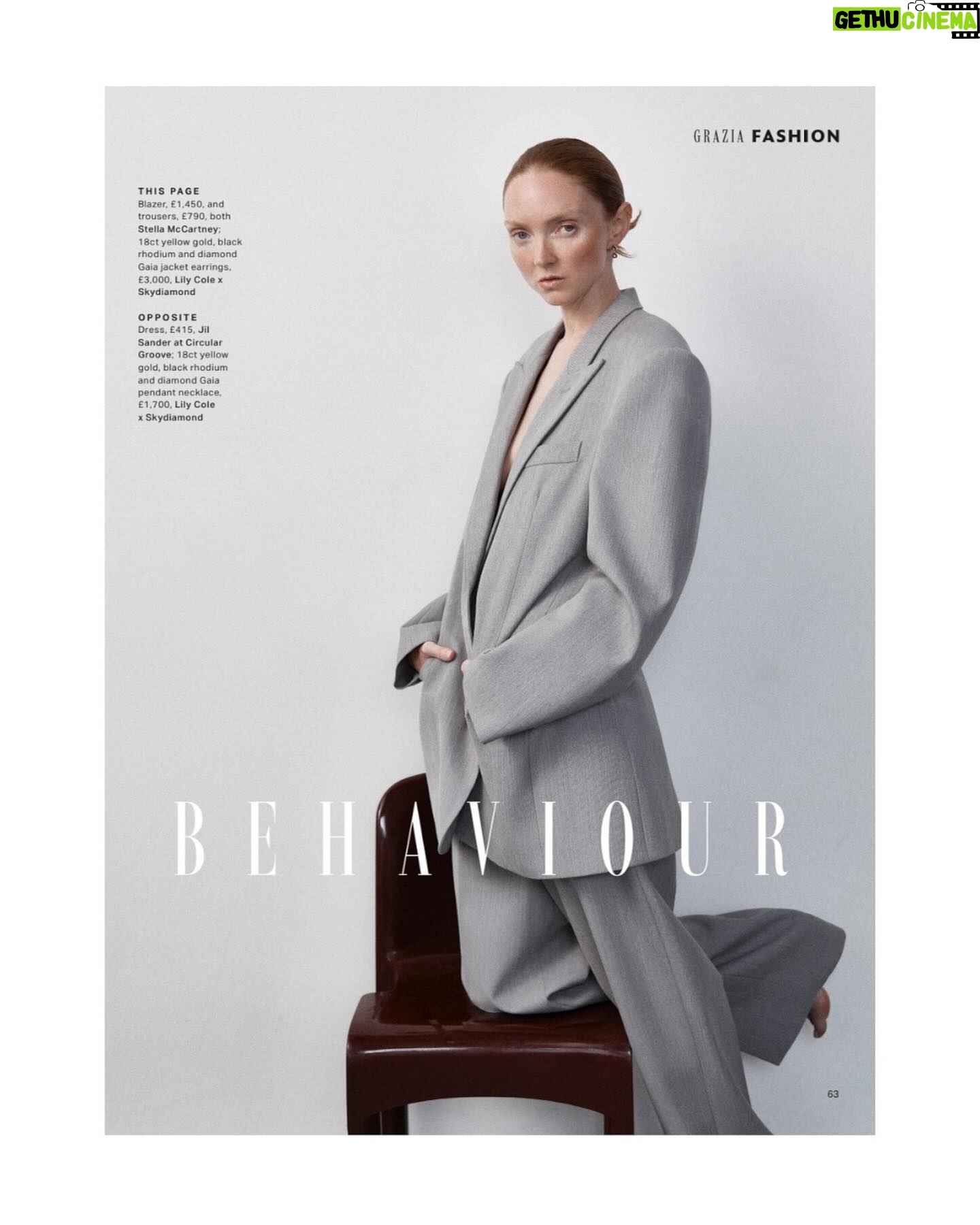 Lily Cole - 3 Likes - GAIA collection I designed for @byskydiamond featured in @graziauk ~ carbon negative diamonds made from the sky & recycled gold ~ some thoughts from our conversation on things and more thiiiiings ~
‘Economic growth is still the dominant business model. If the model is still based on selling products, newness and making new stuff, then we are still in this fucked up situation - trying to produce more clothes, more objects, more things, every year, year on year and it’s pieces that aren’t designed to last so people buy again and again,’ she sighs. ‘It isn’t just fashion - we see it in all industries, from cars, electronics, furniture. The level of consumerism is just insane. I don’t think it necessarily makes people happy. It’s based on the value system of needing more, which I think plays out in the mental health impacts on society at large.” Impassioned by the idea of resisting disposability in favour of more precious, long-lasting pieces and encouraging people to upcycle rather than buy new, she’s cautiously optimistic. ‘But I do think there are deeper systemic questions that we also need to be brave enough to ask ourselves.’