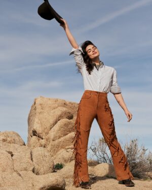 Lucy Hale Instagram - Into the wild. I am absolutely beside myself to introduce the JoyRoad collection by me & @weekendmaxmara. This was created from the belief that embracing who we are and creating our own path is where true power and joy thrives. Thank you for joining on this journey of freedom, self-expression, and a wild heart 🤍 

Thank you to the incredible team at @weekendmaxmara for this western vision come to life. To the one and only @zoeygrossman for capturing these moments. My girl @kdeenihan on makeup & @robsalty for the wild hair. @mollyddickson for styling and her impeccable eye. Thank you @jenna_filingeri & @clarke_johnson -Huge thanks to @michaelrizzi for getting his steady cam & boots dirty with me. And special thanks to @donotatum 🤍

#WeekendMaxMara
#JoyRoad 
#ad