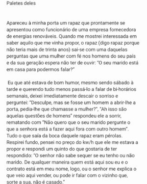 Luísa Sobral Instagram - "Paletes deles"

#pensamentoscronicos