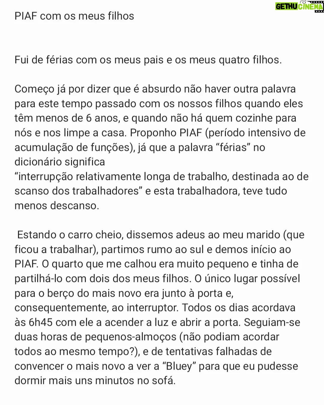 Luísa Sobral - 8.6K Likes - " PIAF com os meus filhos"
#pensamentoscronicos