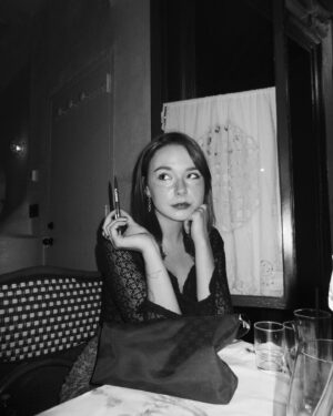 Lydia Night Instagram - one martini and a hug pls 🍸🎀
