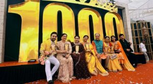 Madhusree Sharma Instagram - .
Finally reached this milestone!!
Completed 1000 episodes with our Mannsundar team
What a beautiful journey we shared with you all..
 Thankyou 🙏🏽💝💫

#mannsundar #dangaltv  #explore  #explorepage #madhusreesharma