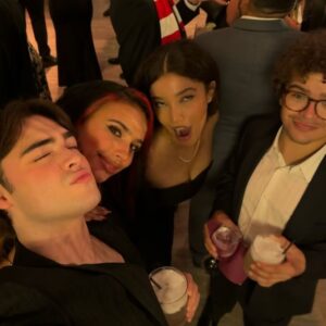 Malia Baker Instagram - Emmy’s awards celebration party last night with the Disney Fam :) 💗💗💗

Styled by @marc_eram
Photo credit to @gettyentertainment